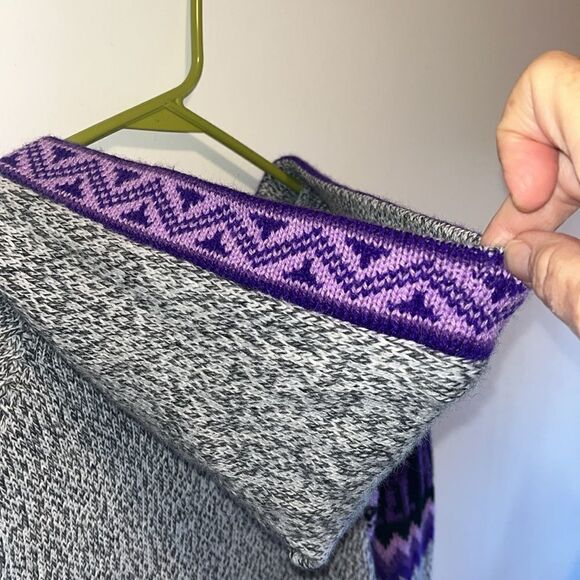 EXCELLENT CONDITION ALPACA WOOL ARTESANIA SWEATER/PONCHO/CAPE MADE IN PERU - Picture 4 of 7